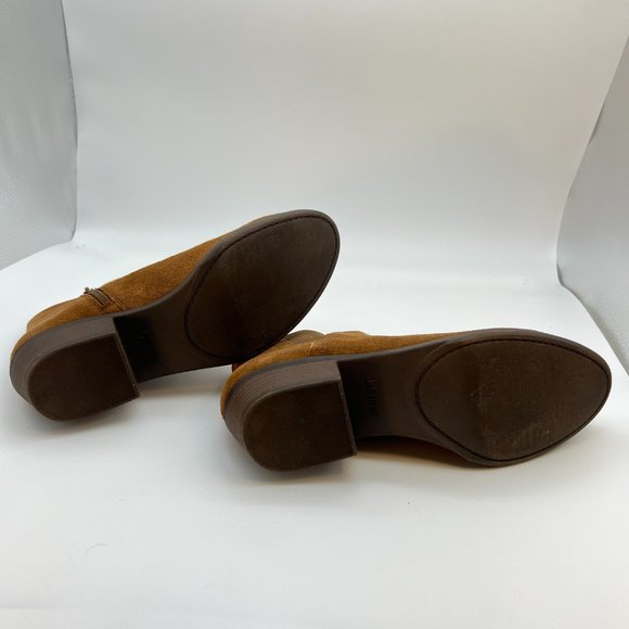 Kensie Suede Booties Sz 10 Leather/Textile Upper Side Zipper Like New - Picture 8 of 9